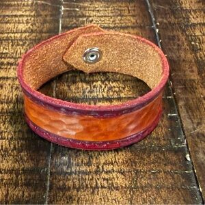 Handmade Solid Real Leather Cuff Bracelet